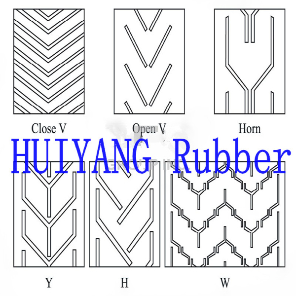 ISO9001 Chevron Pattern Conveyor Belt 5mm High Chevron Conveyor Belt