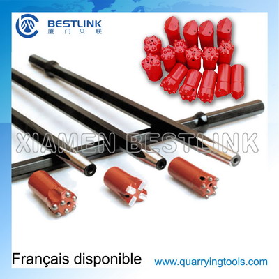 Top Hammer Hex22*108mm Taper Drill Rod for Rock Drilling