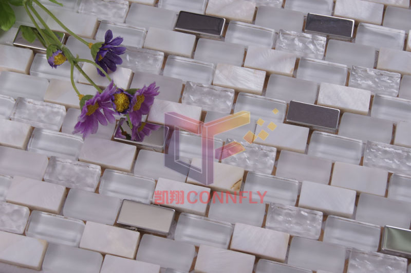 Crystal Mix Shell and Stone Wall Decoration Mosaic (CFP072)