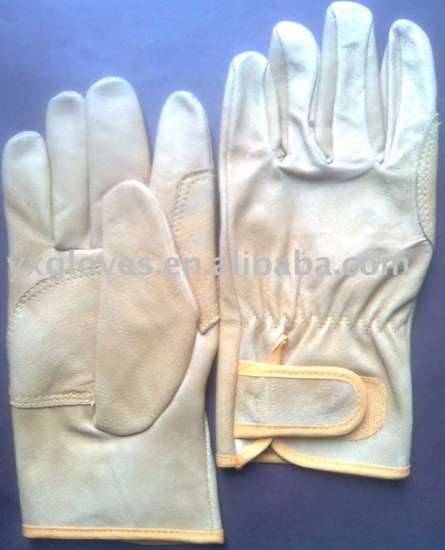 Pig Grain Leather Glove-Driver Glove-Utility Glove-Weight Lifting Glove