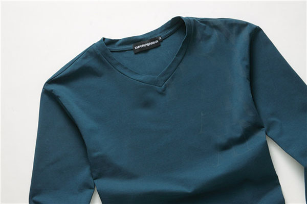 Good Quality Cotton Fitted V-Neck Long Sleeve T Shirt for Men