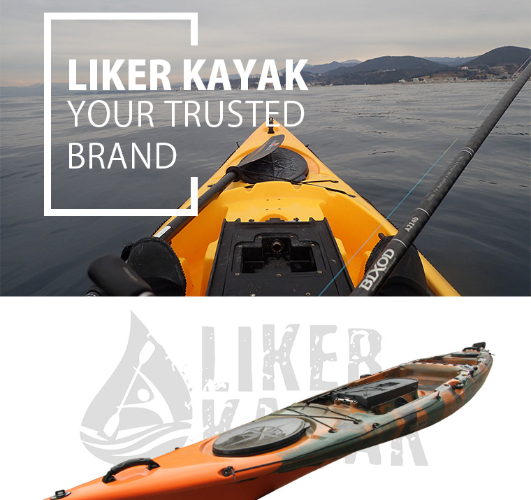 PE Hot Sale 4.3m Length Fishing Kayak Top Liker Kayak Sit on Tops