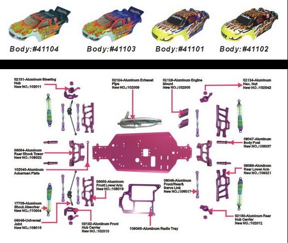 94110 1: 10 RC Nitro Car (21 engine or 28 engine)