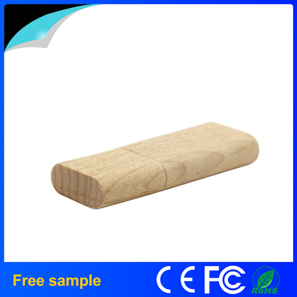 Custom Logo Recyclable Wood USB Flash Drive for Promotion Gift