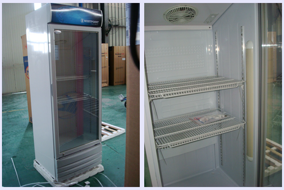 Supermarket Glass Door Display Refrigerator Showcase