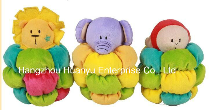 Factory Supply Stuffed Plush Baby Rattle Toy