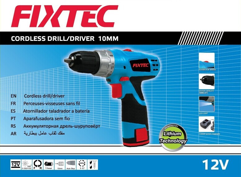 Fixtec Professional Power Tools Mini Li-ion Battery Cordless Drill