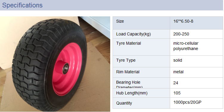 650-8 PU Solid Wheel and Air Wheel