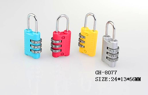 Colorful Combination Padlock, Padlock, Bag Lock (GH-8077)