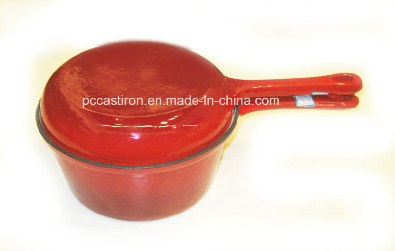 2qt Enamel Cast Iron Cauce Pan Dia 18cm