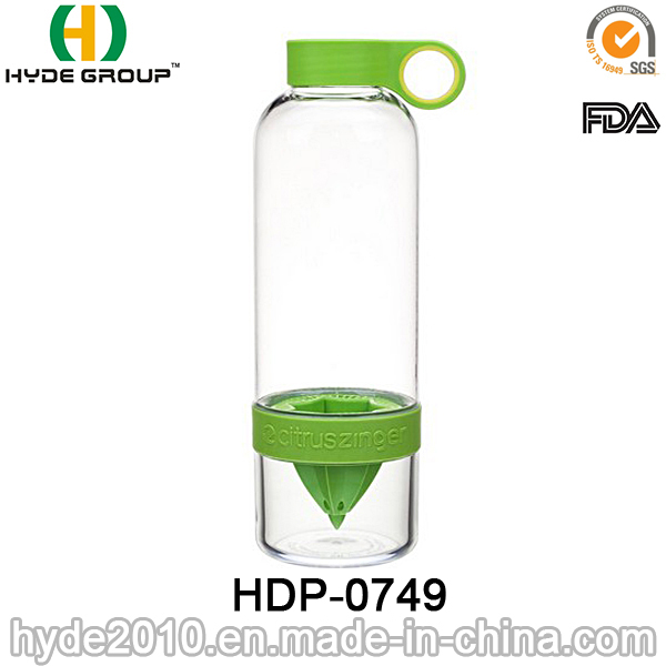 Newest Hot-Sale BPA Free Tritan Lemon Juicer Water Bottle, Customized Plastic Water Bottle (HDP-0749)