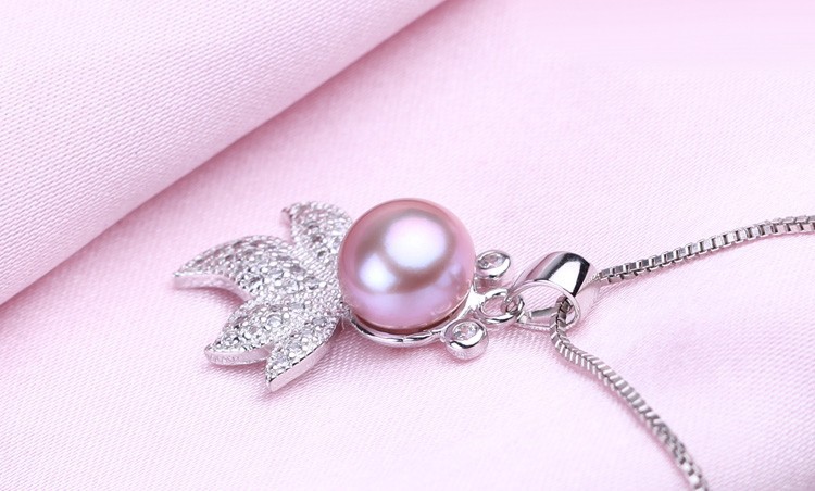 10-11mm Cute Bread Round Pearl Pendant AAA Freshwater Fashion Pearl Pendant