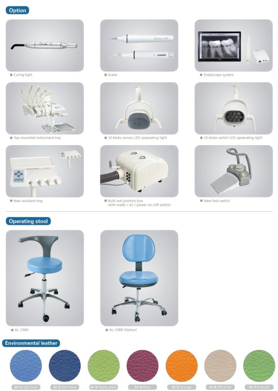 388SA Side Mounted Luxury Dental Unit TUV CE Approved