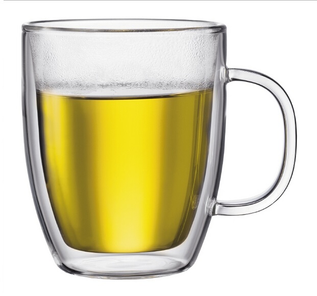 Hand-Blown Double-Wall High Borosilicate Glass Mug