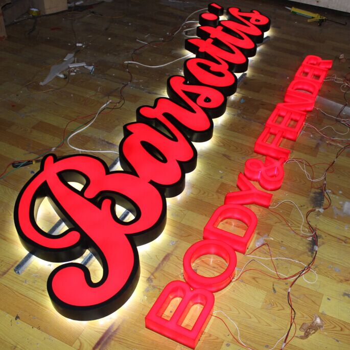 Outdoor LED Lighted Acrylic Channel Letter Sign