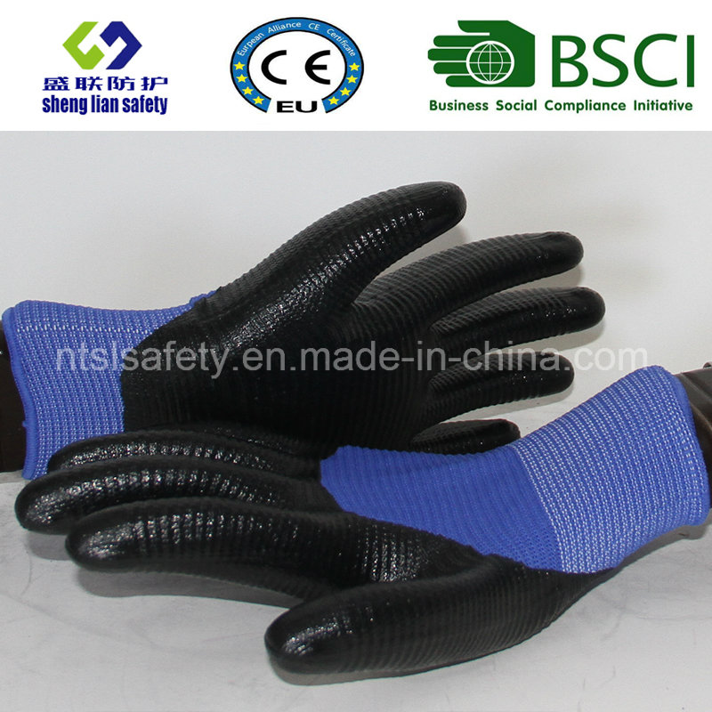 13G Polyester Shell with Nitrile Coated Work Gloves (SL-N117)