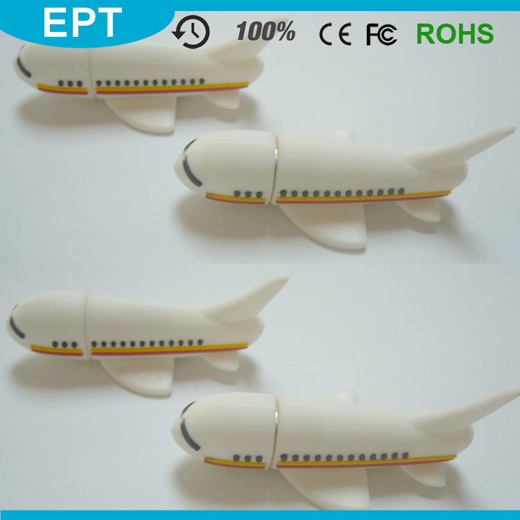 Wholesale Air Plane Shaped PVC USB Flash Drive for Free Sample (fTG019)