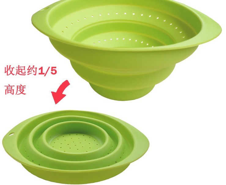 OEM Custom Molded FDA Food Grade Silicone Foldable Bowl