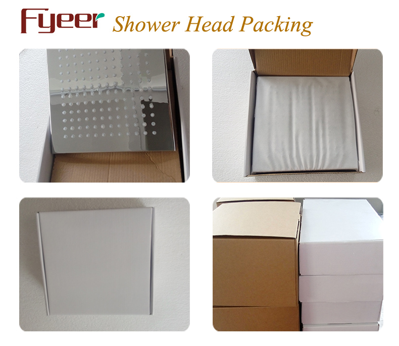 Fyeer 8 Inch 304 Stainless Steel LED Shower Head