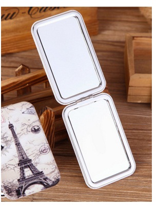 Europe Portable Folding Mirrors, Creative Mini Metal Square Mirror for Traveling