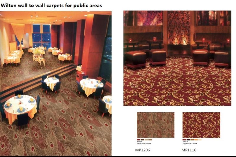 Power Loom Wall to Wall Wilton Wool Hotel Carpet