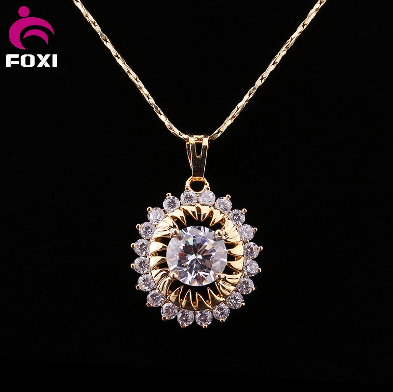 Good Quality Cubic Zirconia CZ Charm Necklaces