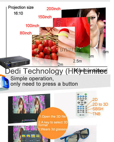 HDMI USB Mini/Micro/Pico/Pocket High Brightness Home Theater Cinema RGB 3LED Full HD 1080P Multimedia Video 3D DLP LED Projector
