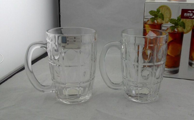 Glass Cup Colored Bottom Beer Mug Kb-Hn03157