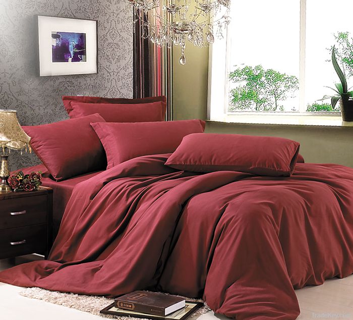 All Solid Color Bedding Sets Cheap Microfber Bed Sheets (AD-301)