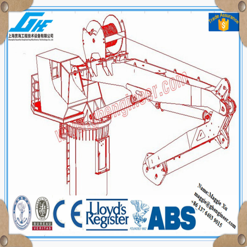 20tons 15m Hydraulic Knuckle Boom Marine Crane