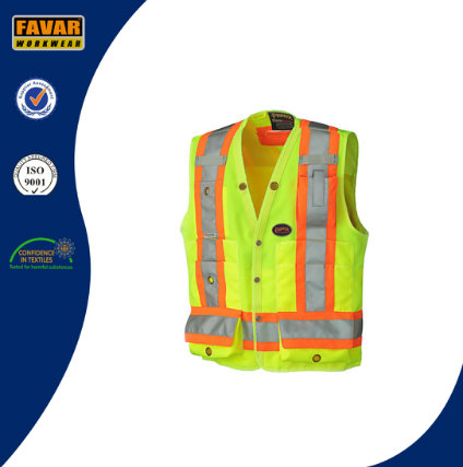 Hi Viz 150d Polyester Surveyor's Safety Vest