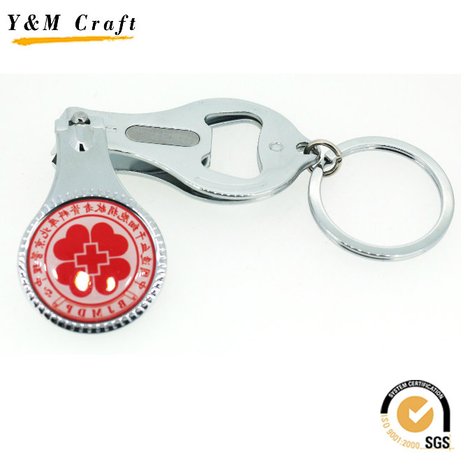 Promotional Souvenir Gift Keychain Nail Clipper Bottle Opener with Logo