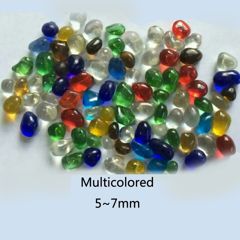 Colorful Irregular Fire Glass Beads