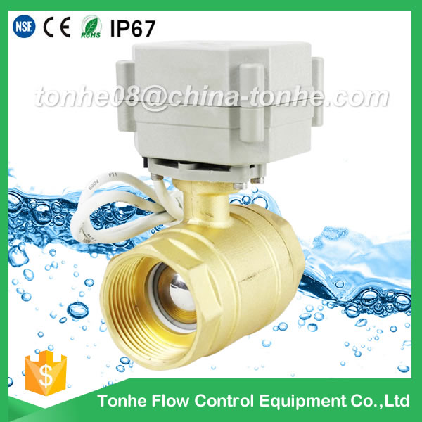 1 1/4'' Brass Valve, Motorized Control Ball Valve with Hand Wheel (DN32)