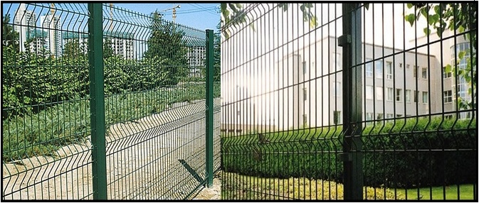 Green Plastic Coated Security Welded Wire Mesh Fence Panel