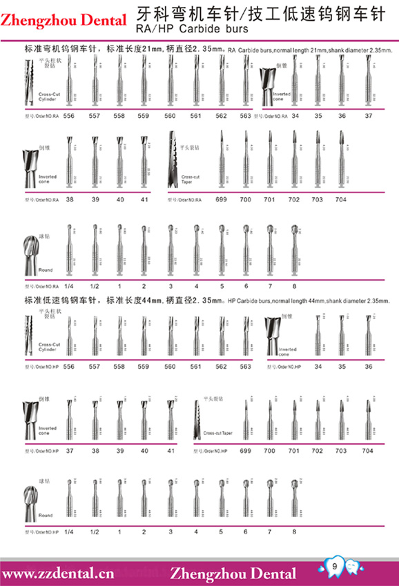 2016 Best Selling Dental Carbide Bur