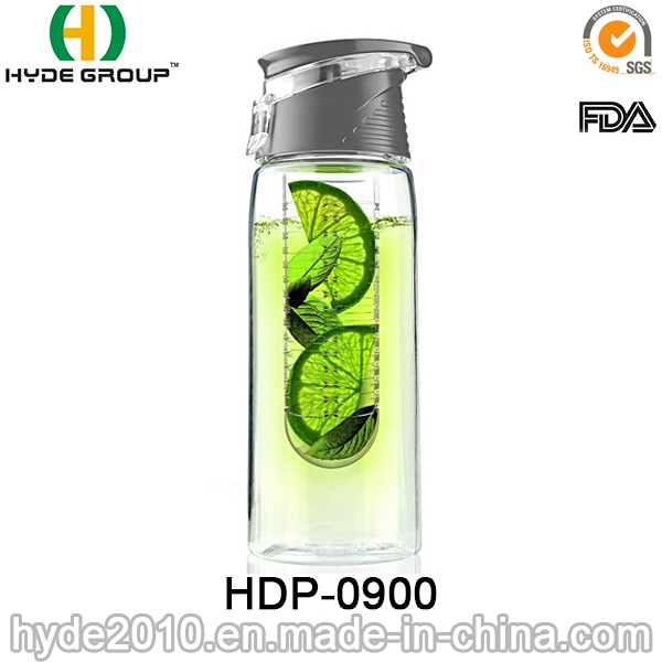750ml BPA Free Tritan Fruit Infuser Water Bottle, Portable Plastic Infusion Water Bottle (HDP-0900)