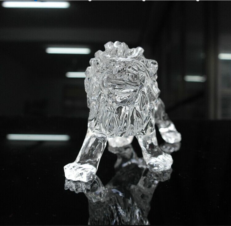 High Quality Transparent Crystal Animal Statues Business Gifts or Table Decoration