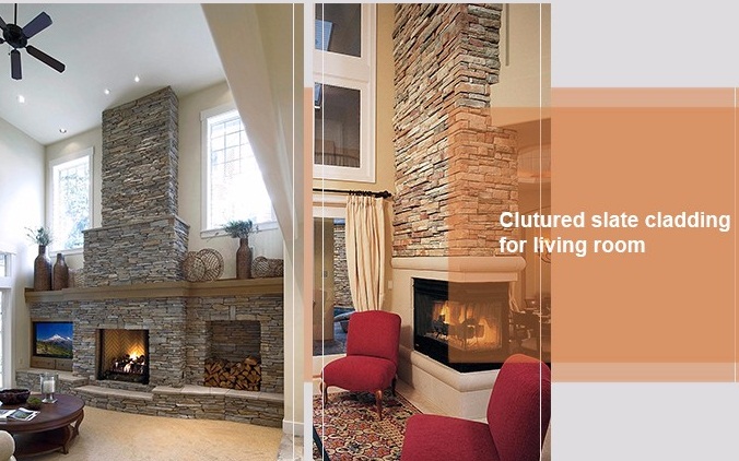 Wall Cladding Interior Cheap Slate Cultured Stone