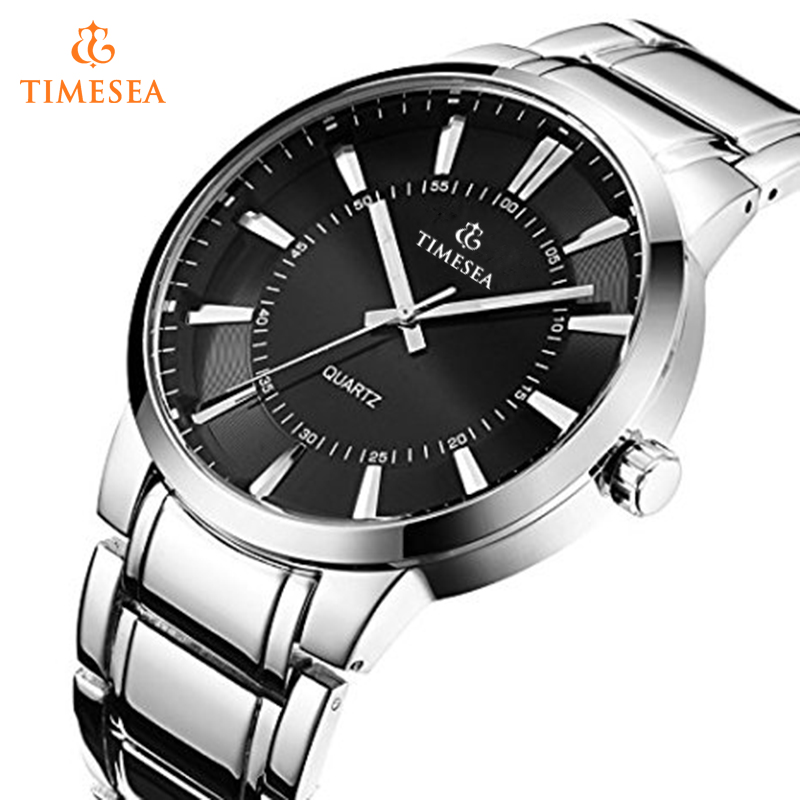 Silver Case Stainless Steel Band Men Analog Wrist Watch 72503