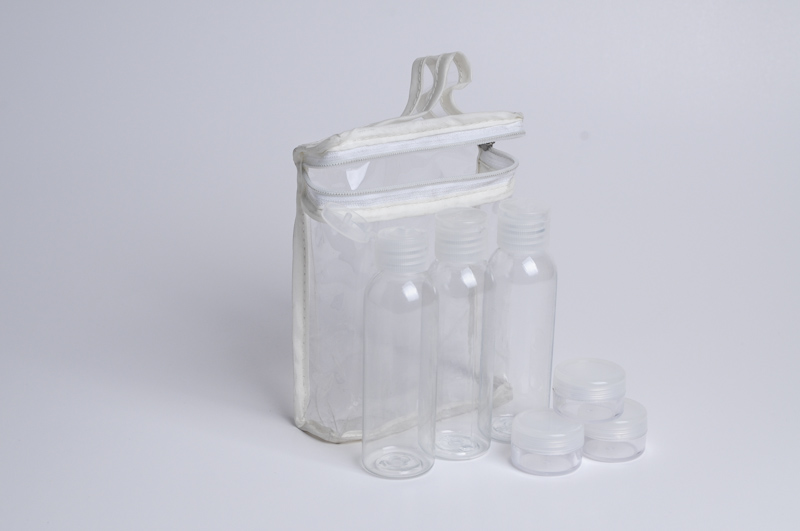 60ml Pet Bottle W/ Flip Top Cap and Jars Travel Kit (EF-TK01)