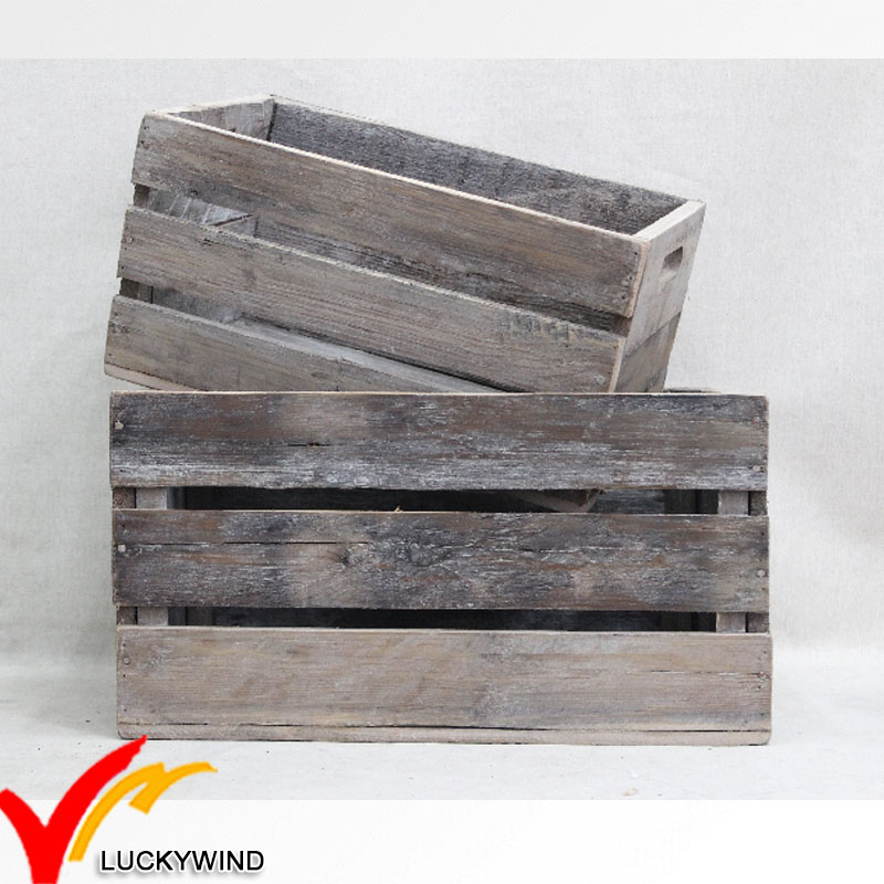 Vintage Antique Handmade Rustic Old Recycled Wooden Fruit Crates for Sale