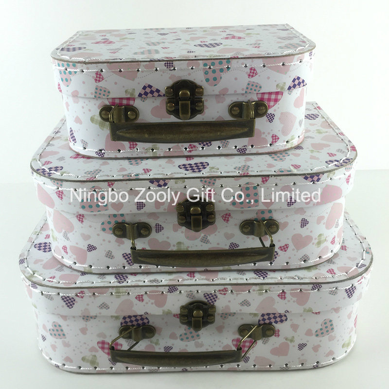 Custom Stitching Paper Cardboard Gift Box Suitcase Storage Packaging Boxes