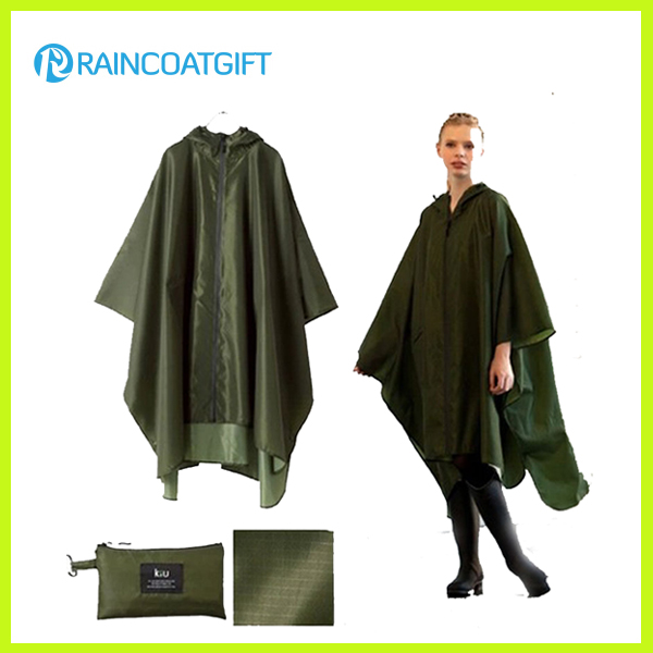 Waterproof 100% Polyester PVC Coating Reusable/Foldable Rain Poncho Rpy-026