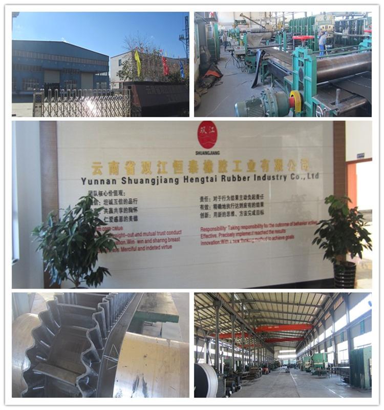 Corrugated Sidewall Rubber Conveyor Belt (0-90degree transport)