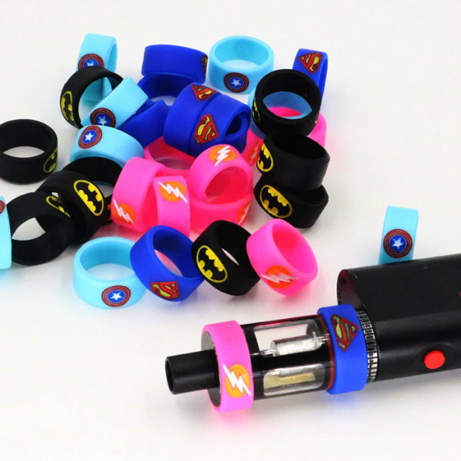 New Silicone Vape Band Customized 22mm Diameter with Concaved Logo