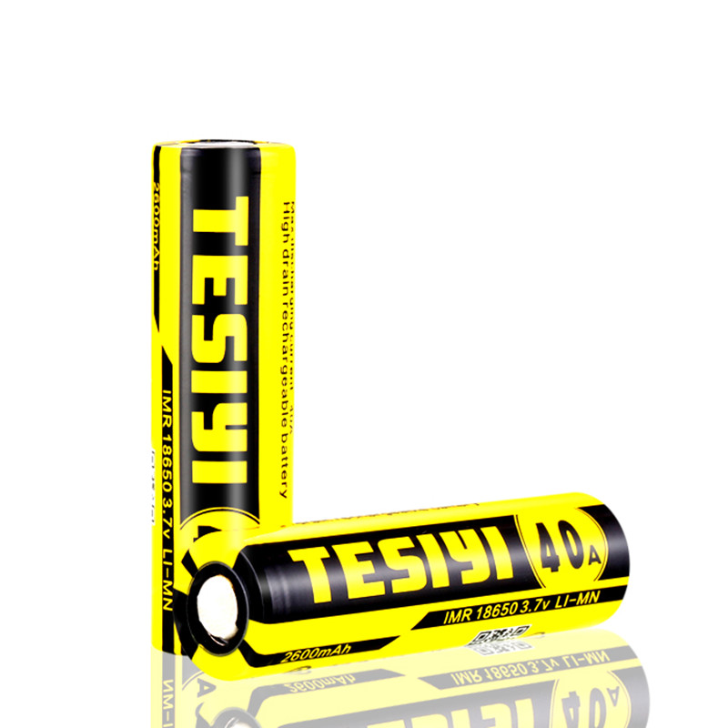 Wholesale Lithium Battery Tesiyi 18650 2600mAh 40A Rechargeable Battery