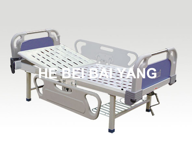 (A-78) -- Single-Function Manual Hospital Bed with ABS Bed Head