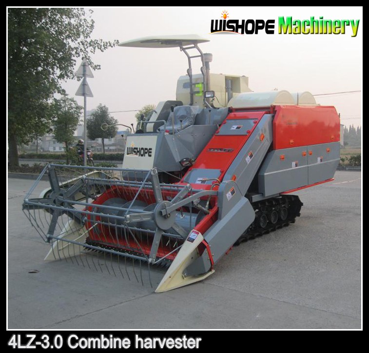 Rice Combine Harvester with Double Treshers