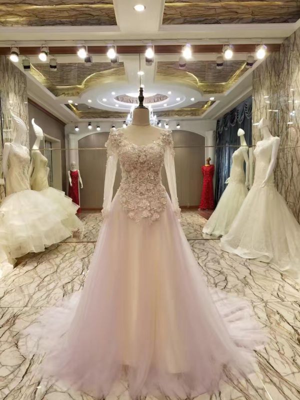 New Arrival 2017 Multi-Color Marriage Pale Pink Wedding Dresses